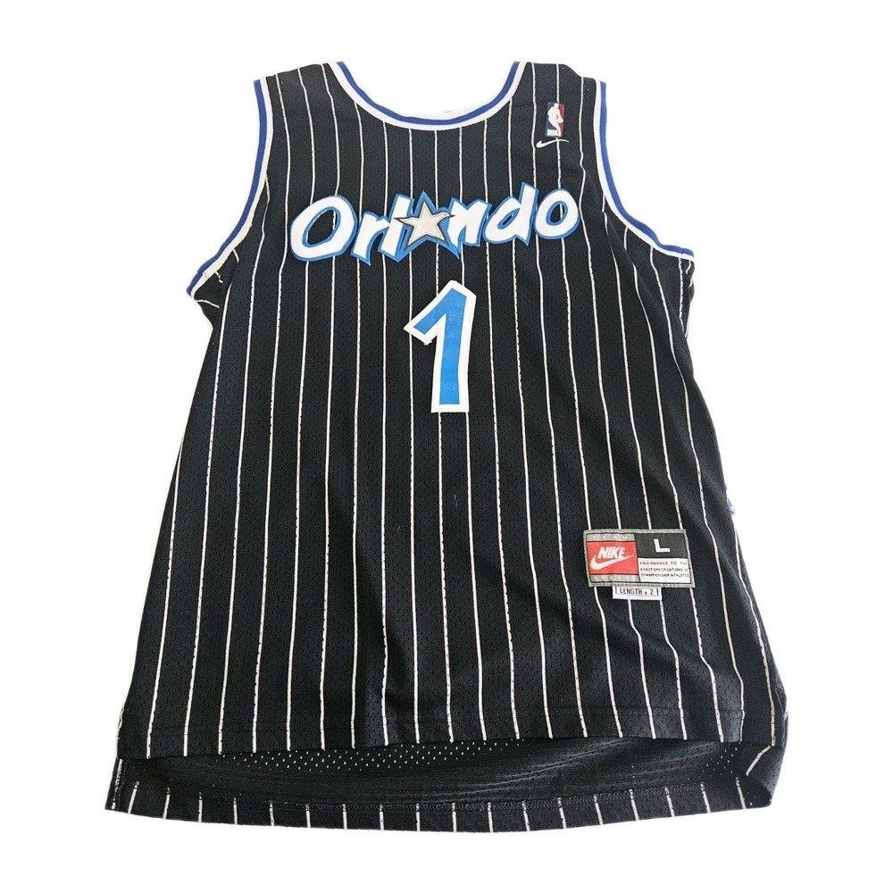 Vintage Penny Hardaway Orlando Jersey Adult Size Large Black #1 Nike 90s